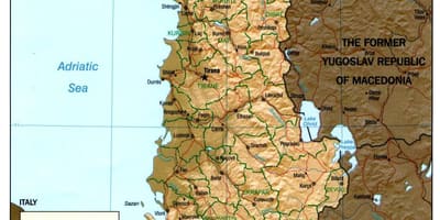 ಅಲ್ಬೇನಿಯನ್ ಹಳೆಯ ನಕ್ಷೆ